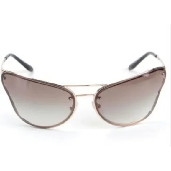 NEW! PRADA PR 74VS CATWALK  Butterfly Gold Frame/Brown Sunglasses  Box & Case - Picture 6 of 7